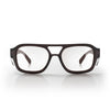 SafeStyle Skylines prescription safety glasses in Chocolate — front view