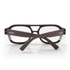 SafeStyle Skylines prescription safety glasses in Chocolate — back view