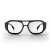 SafeStyle Skylines prescription safety glasses in Matte Black — front view
