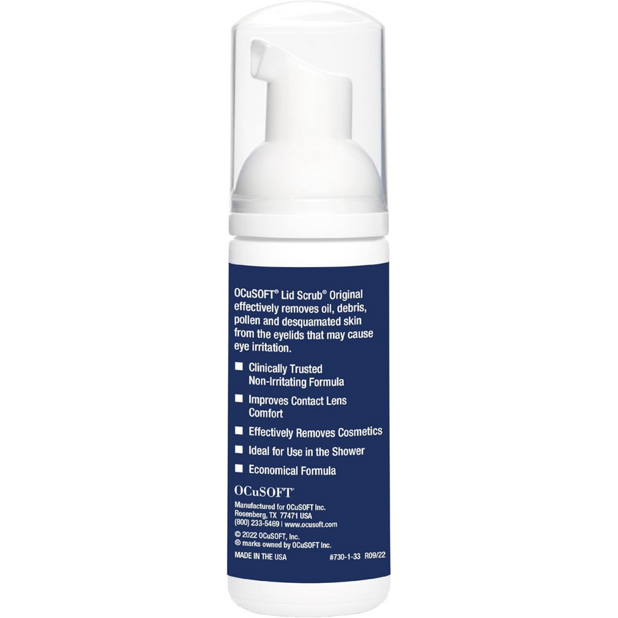 OCuSoft LidScrub Foam Original 50ml eyewear - side view