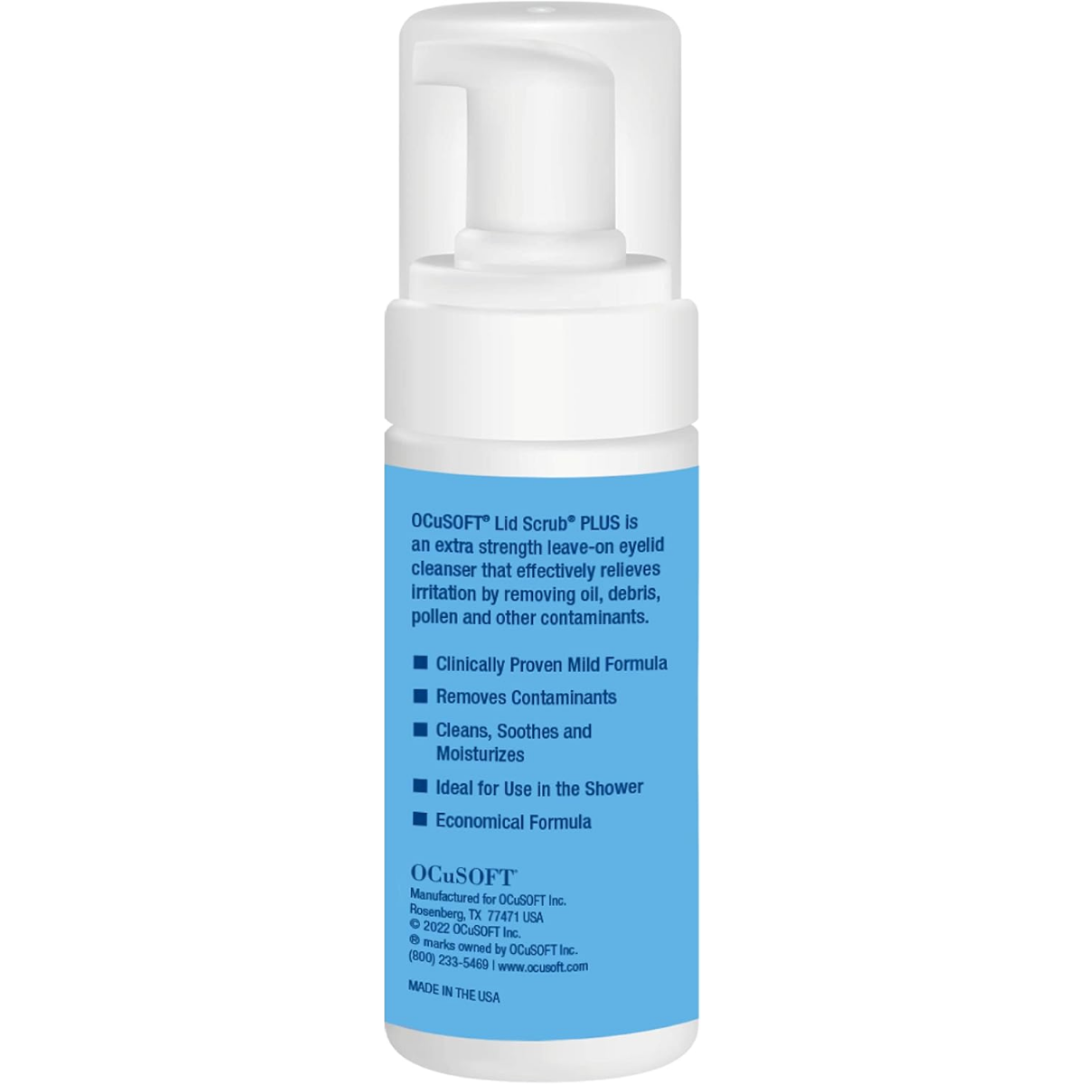 OCuSoft LidScrub Foam Plus 50ml eyewear - side view