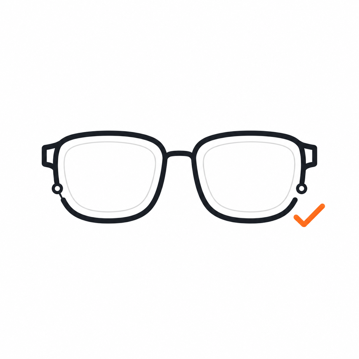 Prescription lenses still in frame icon