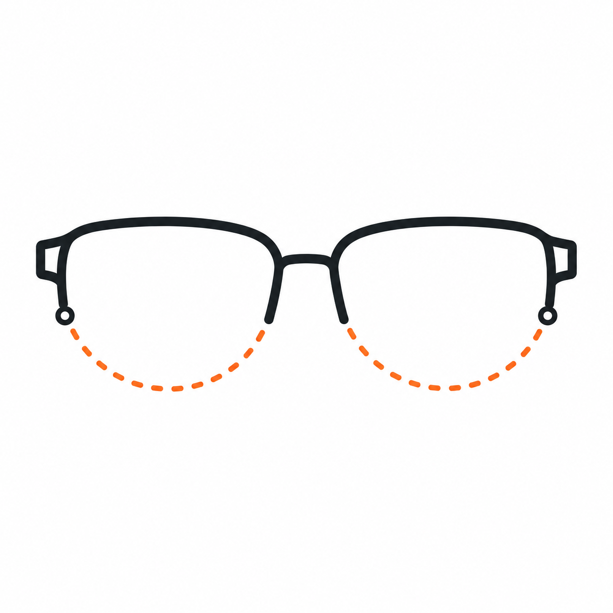 Semi-rimless frame icon