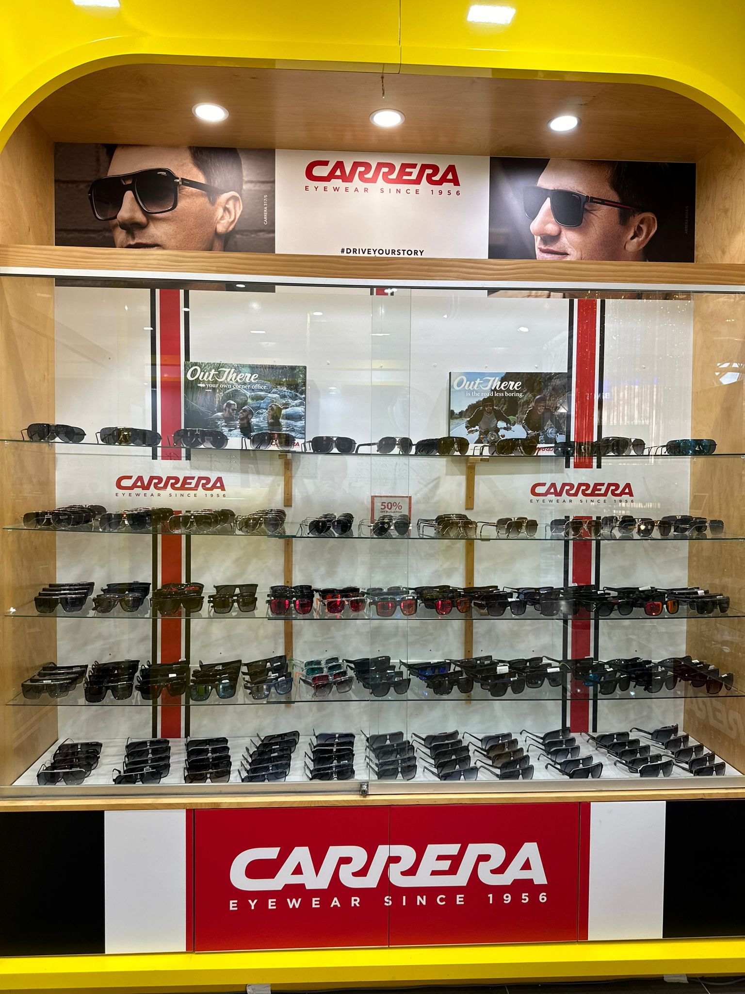 Carrera sunglasses display at City Optics