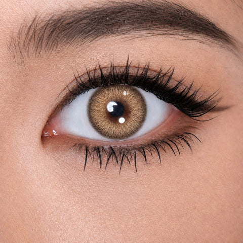 Alcon Air Optix Colors Hazel contact lens on eye