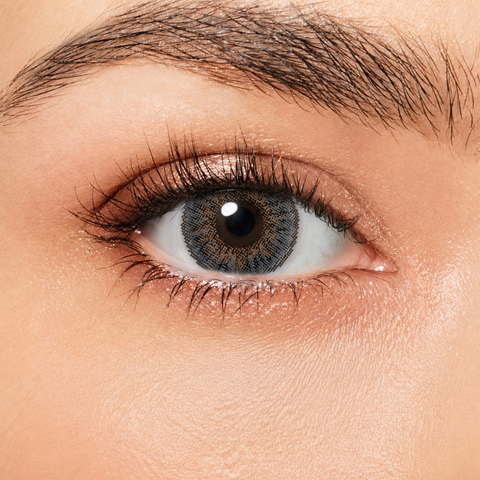FreshGo 3-Tone Gray coloured contact lens worn on eye