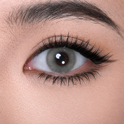 FreshGo Euroring Euroring Brown coloured contact lens worn on eye