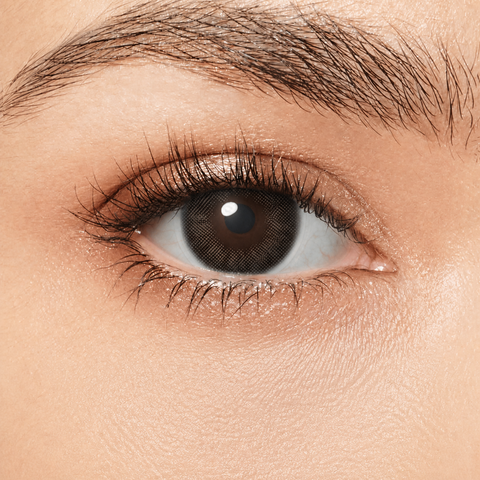 FreshGo Spanish Real Gray coloured contact lens worn on eye