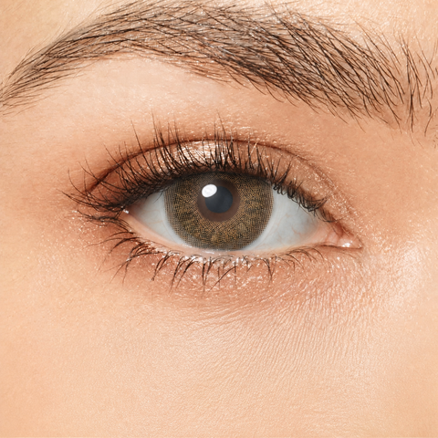 FreshGo Symphony 3Con Hazel coloured contact lens worn on eye