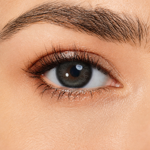 Magister Blush Girl Shadow Gray coloured contact lens worn on eye