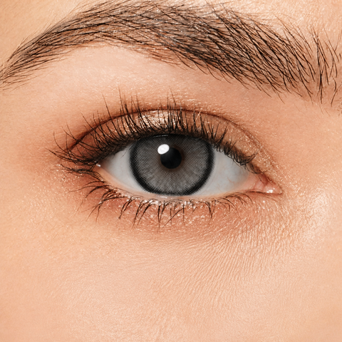 Magister Diamond N Allure Gray coloured contact lens worn on eye
