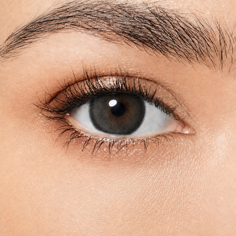 Magister Lumina Mood Gray coloured contact lens worn on eye