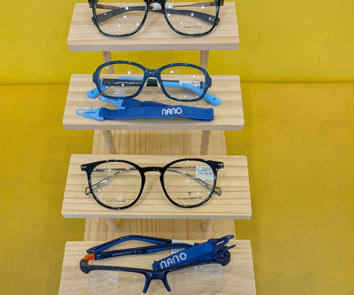 Children's and family frame options displayed at City Optics